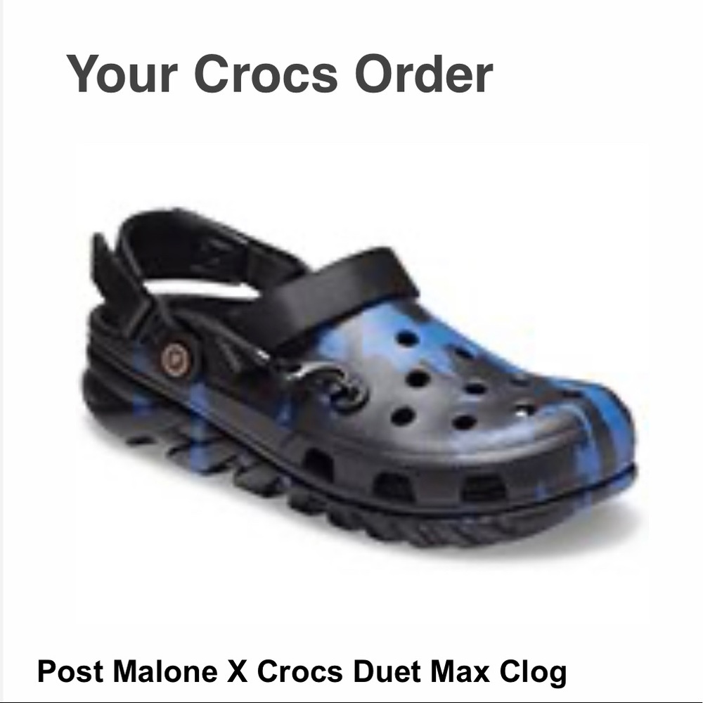 Crocs post Malone size 6 men’s size 8 women’s